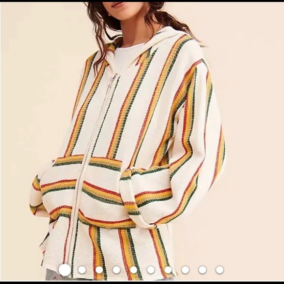 Free People Jen’s pirate booty grassland hoodie/Baja sweater M/L - Picture 2 of 5